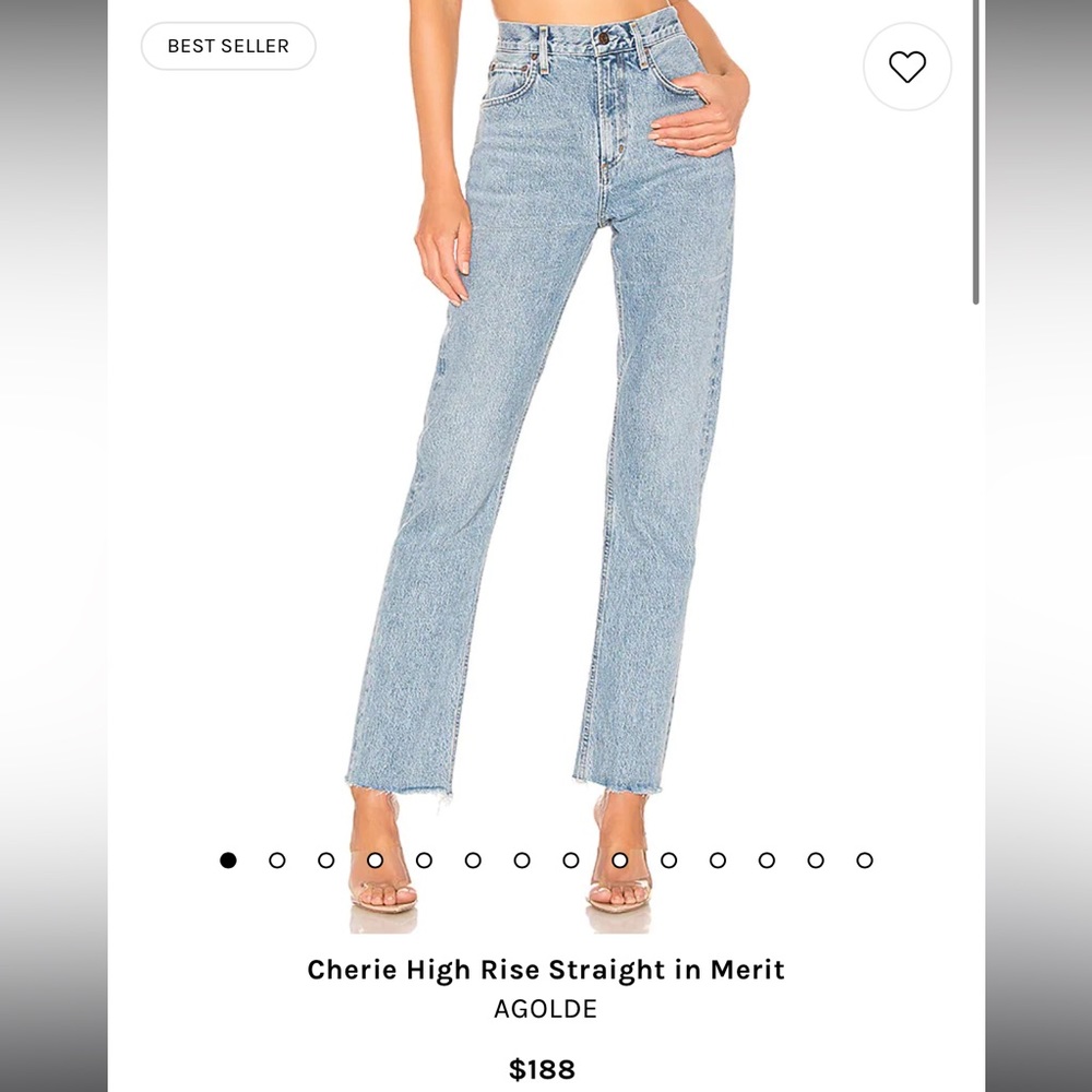 AGOLDE CHERIE HIGH RISE JEANS - NWT
